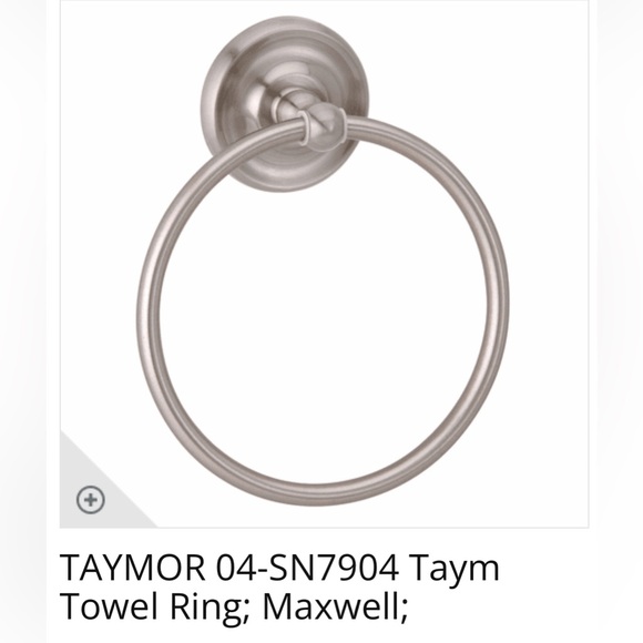 NEW Satin Nickel Towel Ring by Maxwell - Picture 4 of 5